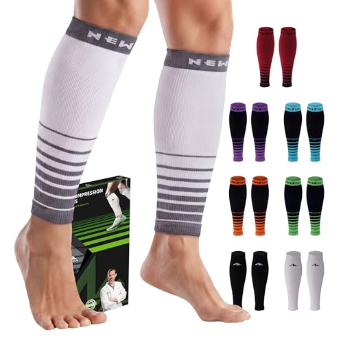 Image of NEWZILL Compression Calf Sleeves (20-30mmHg) for Men & Women Perfect Option to Compression Socks for Running Travel Nursing