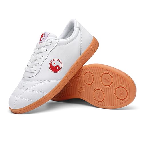 Tai Chi Kung Fu Shoes,Taekwondo Trainer Shoes Leather Chinese Martial Art Shoes for Men Women Boxing Sneakers(Size:38EU,Color:B)