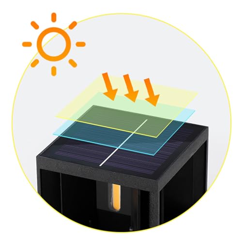Apliques solares IP65 impermeables con angulo ajustable para vallas 3