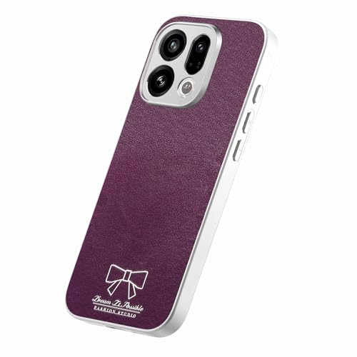 Image of for Oppo Find X9 5G Magnetic Case Butterfly Bow Pattern PU Leather + TPU + PC Shockproof Phone Cover - Purple