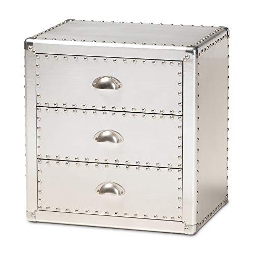 Baxton Studio Nightstands, Silver