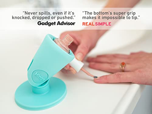 Tweexy Hinge Untippable Nail Polish Bottle Holder | Anti-Spill Nail Polish Holder Stand, Tilted, Smartgrip Airlock Suction | Fingernail Painting, Nail Art Tools | Nail Polish Accessories (Zen Green) #TOP2