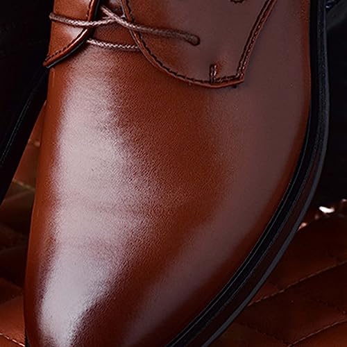 Black Dress Shoes for Men Fashion Oxfords Classic Lace up Shoe Heel Pad Design for Formal Occasions Work Footwear3