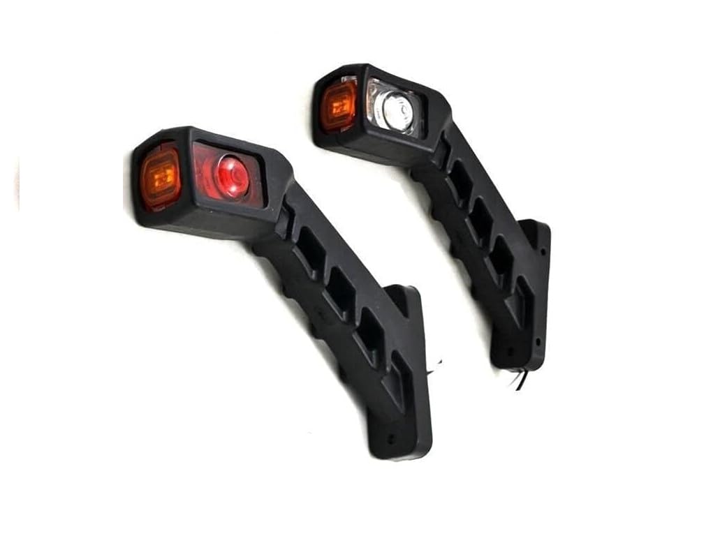 J/J 4x 12v 24v Led Feux De Gabarit Lateraux Rouge Orange Blanc pour Camion Remorque
