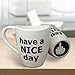 Have a Nice Day Coffee Mug, Funny Cup with Middle Finger on the Bottom 14 oz. - by Decodyne