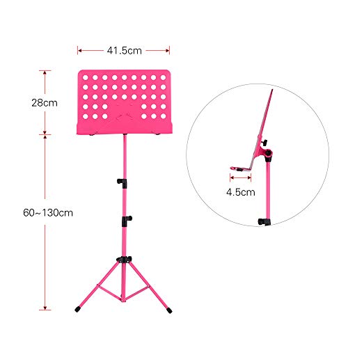 Pupitre partitions rose détachable pour ne plus perdre vos pages de piano