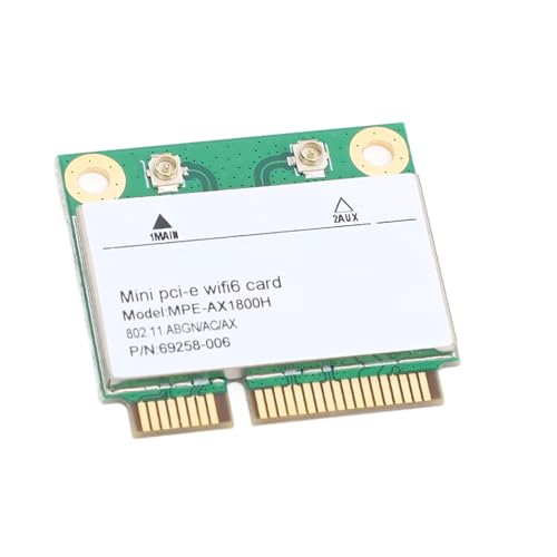 Tarjeta inalámbrica Jiawu Mini PCIe, 1800 Mbps, banda dual, Bluetooth 5.2, adaptador de red interno para laptop y sistemas compatibles miniatura 2