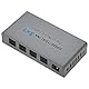 Digitaler Optischer Audio-Umschalter 3x1, 3 Ports SPDIF Toslink Switch Box mit Fernbedienung, Unterstützt AC3/HDCD/THX/PCM, für TV, PC, für PS5, für PS4, für PS3, für