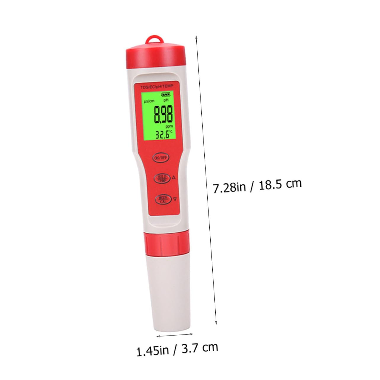 Misuratore Ph Digitale Atc Tester Per Ph Ec e Temperatura Monitor Portatile Display Lcd Retroilluminato Per Potabile e Test Marino