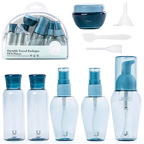 Conjunto de frascos de viagem 9 PCS Recipientes de produtos de higiene pessoal à prova de vazamentos