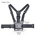 Ogetok Adjustable Mobile Phone Chest Strap Harness Mount, Black, Compatible with iPhone, GoPro Hero, DJI Osmo Action Cameras