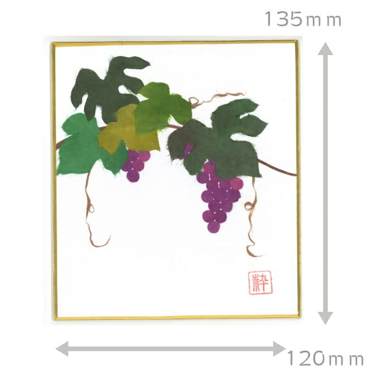 Amazon.co.jp: 完成品 ちぎり絵 小色紙 ぶどう スタンド付 石川