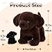 MorisMos 4 stücke Labrador Retriever Plüschtier Set, 40cm riesen Hund Kuscheltier Stofftier XXL Realistisch mit 3 Babys welpen im Bauch, Plüschhund Weihnachten Geschenk für Kinder Baby