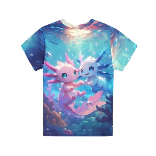 Image of WELLFLYHOM Kids Tshirts Girls Boys Short Sleeve Crewneck Tees Shirts Casual Sport Pullover Tops Size 3-16 Years