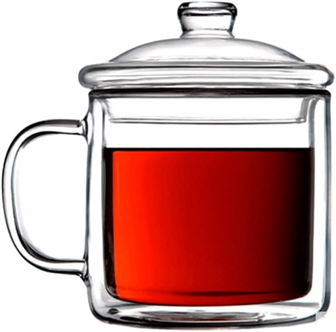Double Layer Clear Glass Mug