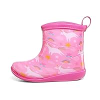 K KomForme Toddler Rain Boots Baby Easy-on Rain Shoes Lightweight Waterproof for Boys and Girls