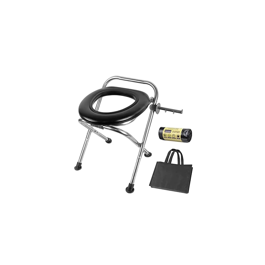 UGarden Upgraded Portable Toilet for Camping, Stainless Steel Portable