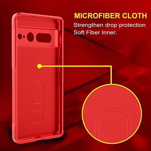 Image of Amazon Brand - Solimo Mobile Cover for Google Pixel 7 Pro 5G (Silicone Red)