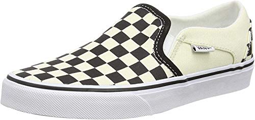 Vans Asher, Zapatillas Deportivas, Mujer, (Checkerboard) Black/White, 37 EU