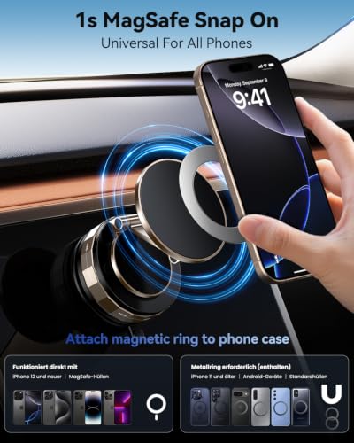 Tecknet Magsafe Vacuum Magnetic Car Phone Mount w/ 360 Rotation 9.99 + Free Shipping w/ Prime or on 35+ + 50% Off Code GXVA8AJM - image 7