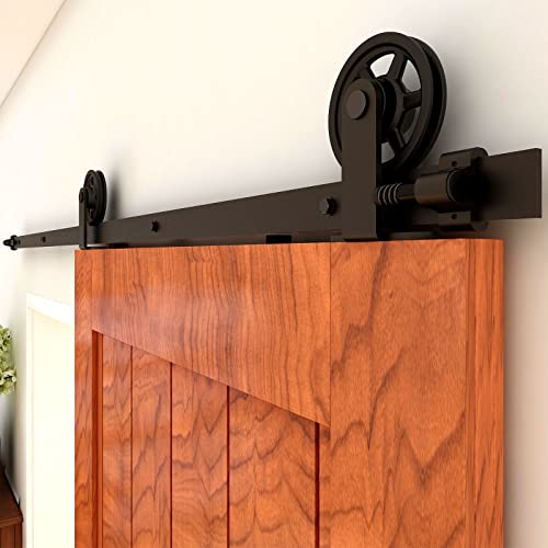 CCJH 16FT/489cm Kit Porte Coulissante Sliding Barn Door Hardware Mécanisme