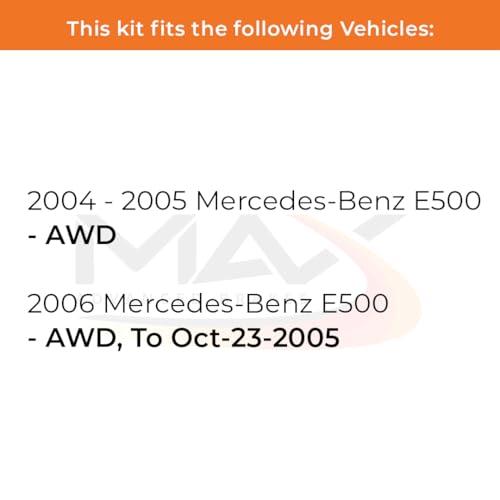 Image of Max Advanced Brakes Front Brake Kit Compatible With 2004 2005 2006 Mercedes-Benz E500 AWD Replacement Premium OE Disc Brake Rotors and Ceramic Brake Pads