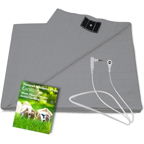 Alfredx Grounding Sheet with Grounding Cord, Grounding Sheet for Earth，Reduce Stress, Conductive Grounding Sheet for Better Sleep Natural Wellness (35'' x 90'') Cover