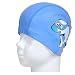Memery Waterproof Kids Swimming Cap Breathable Ear Wrap Protection Children Swim Hat with Pu Coating Cartoon Pattern Random (Blue) …