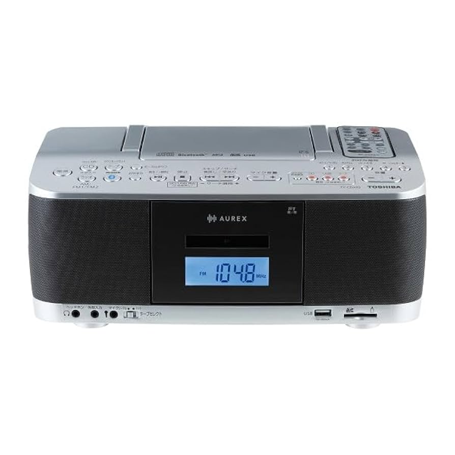 SONY ラジカセ CDプレイヤー　カセットテープ 東芝 CDラジカセ シルバー TY-CDX92(S) カセットテープ クロス