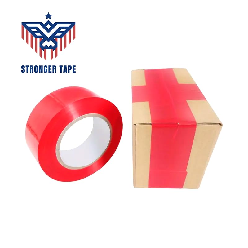 Miniatura 9 de Cinta de sellado de cartón de 6 colores, cinta de embalaje, cinta móvil, 2 pulgadas x 110 yardas, 2.0 mil de grosor, (6 rollos rojo, amarillo,