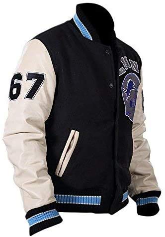 Hill Cop Foley Varsity Jacket | Men’s Alex Beverly y Cop Detroit Blue Lions Jacket3