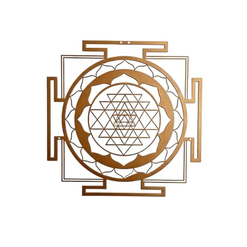 MVTDONT Sacred Geometry Metal Wall Art 12 inch Mandala Decor