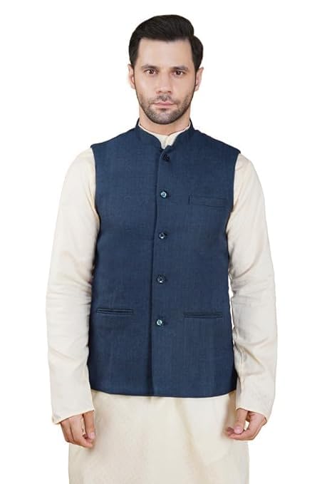 Image of DEIFIC Men's Export-Quality Indian Traditional Nehru Jacket /Waistcoat