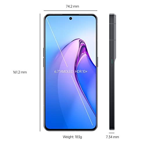 Oppo Reno 8 Pro 5G 256GB 8GB Väduren - Glaserad svart