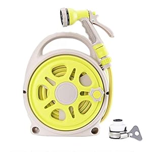 Release Nieuwste 50FT Tuinslang Met Slanghaspel Lange Levensduur lekvrije Intrekbare Waterleiding Voor Auto Huis Schoonmaken Tuin levert (Color : Yellow)