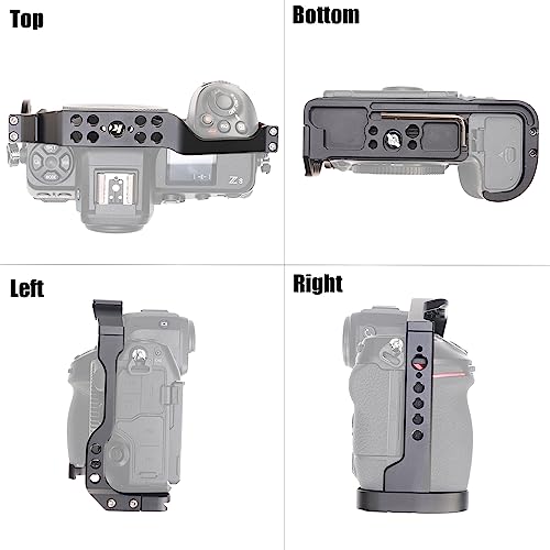 Image of Fotga Z8 Camera Cage Stabilizer Bracket with 1 /4 inch 3 /8 inch Mount for Nikon Z8 Mirrorless Camera Video Making Filmmaking,Z8 Arca Swiss Tripod Mount Plate Cage