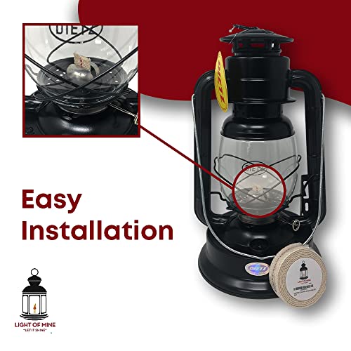 Light Of Mine 1" Inch 100% Cotton Flat Wick 33 Foot Roll For Paraffin Oil Or Kerosene Based Lanterns And Oil Lamps With Genuine Red Stitch (1") #TOP4