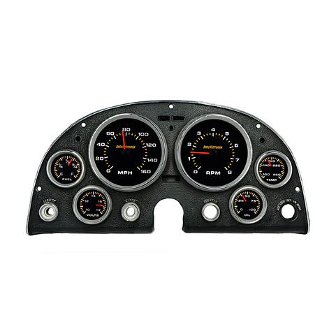 1963-1967 Chevy Corvette Analog Gauge Cluster Replacement, Black Faceplate, GPS Speed, Water & Oil Press Sending Units Included AP2000-S9020