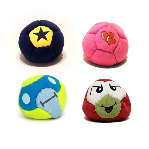 Lot de 4 balles de jonglerie Tshaka Assortiment N°2 pour le freestyle et la motricité