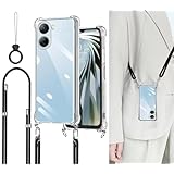 Ausrann ZTE Libero 5G IV ケース スマホケース zte リベロ5g iv A302ZT / ZTE nubia Ivy ケース ショルダー ストラップ2枚付き 紐付き 首掛け 肩がけ 斜め掛け ストラップホール付き 薄型 軽量 耐衝撃 シリコン TPU バンパー 黄変防止 透明 カバ－ 米軍MIL規格 (クリア)