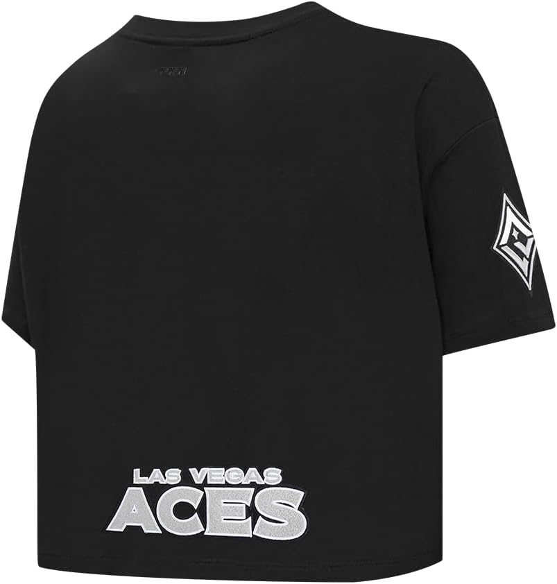 Womens WNBA Las Vegas Aces Classic Player Name and Number Cotton Short Sleeve Boxy Tee