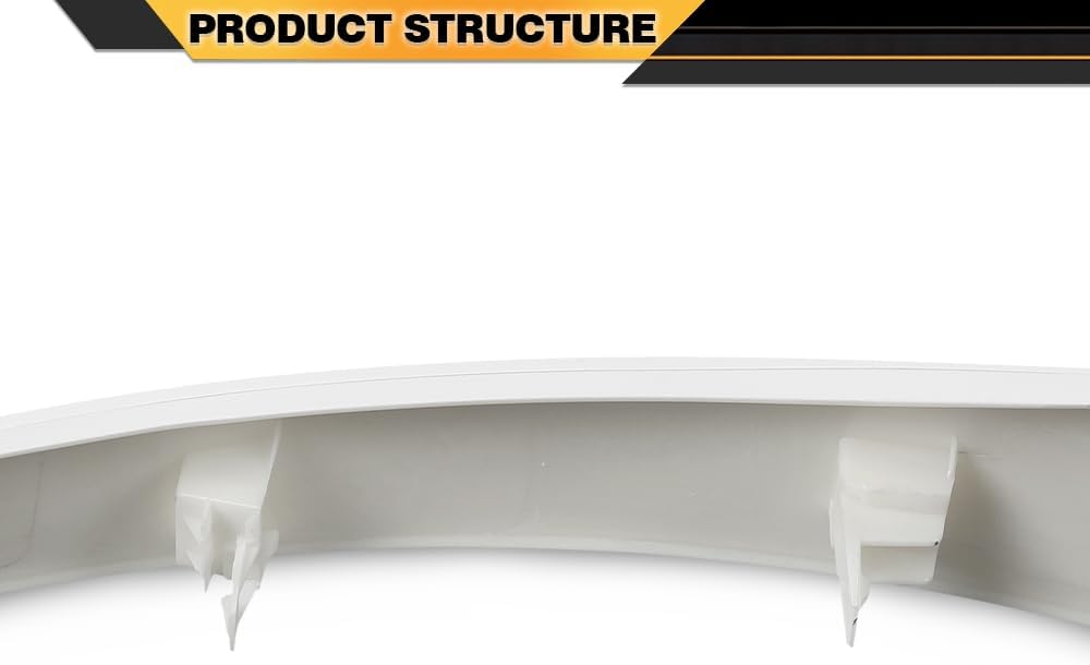 CNNELL Headlight Fillers Left&Right Headlamp Molding Panel Bezel White Compatible with Ram ProMaster 1500 2500 3500 Base 2014-2022 1ZT59ZZZAA, CH1089103, 1ZT60ZZZAA, CH1088103