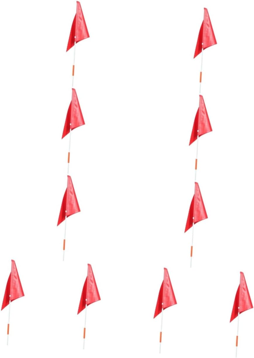 BESPORTBLE 10sets Wear-resistant Bike Flags Pole Lightweight Safety Flag for Boys and Girls Easy to Install for Trailers Scooters and Karts