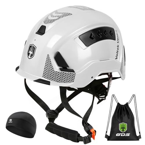 GREEN DEVIL VOLTEK Vent AIR Höhenarbeiten Industriehelm Erwachsene Bauhelm ABS Schutzhelm Zertifizierung EN12492 Bestanden EN397 Stoßdämpfung und Eindringfestigkeit Test mit allseitigem Mehrschutz