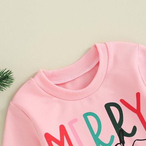 ZAXARRA Mommy and Me Christmas Outfits Letter Print Long Sleeve Sweatshirt Pullover Tops Family Matching Outfits4