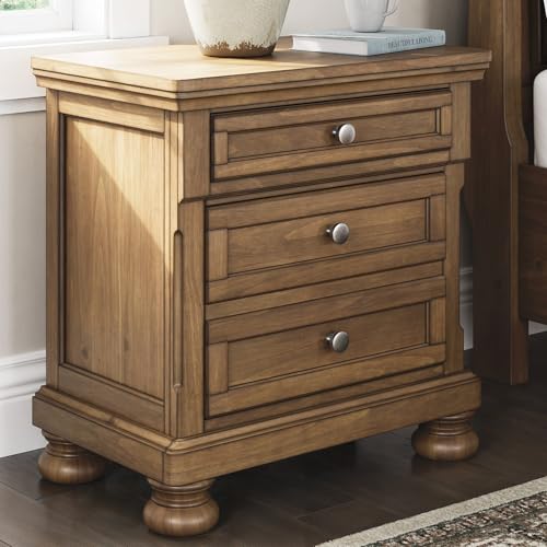 Image of Signature Design by Ashley 2-Drawer Wood Nightstand, Chestnut Brown