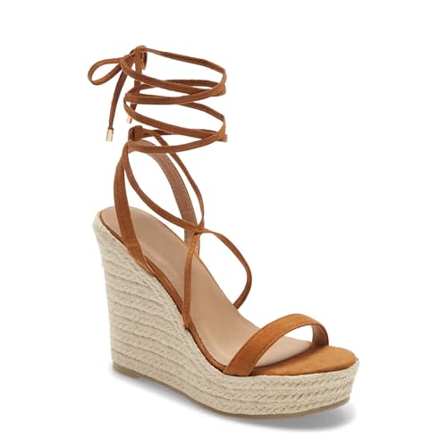 Coutgo Womens Lace Up Wedge Sandals Espadrille...