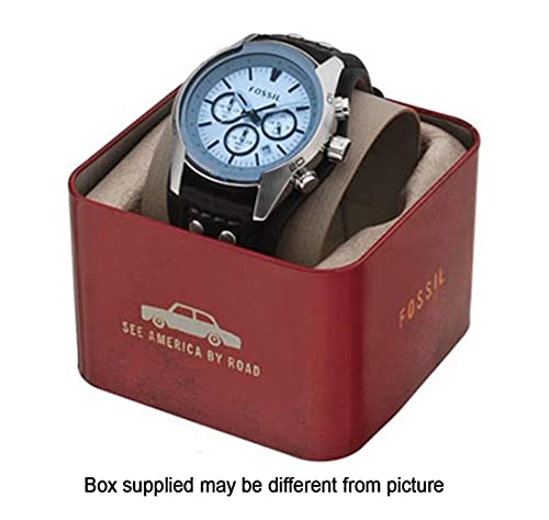 Fossil Men's Coachman Quartz Stainless Steel And Leather Chronograph Watch, Color: Silver, Black (Model: Ch2564) #TOP6