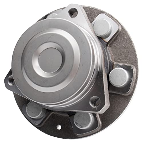 Image of TRQ Rear Left and Right Wheel Bearing and Hub Assembly Set 2 Piece Compatible with 18-22 Buick Enclave FWD 17-22 Cadillac XT5 FWD 20-22 XT6 18-22 Chevrolet Traverse 17-22 GMC Acadia