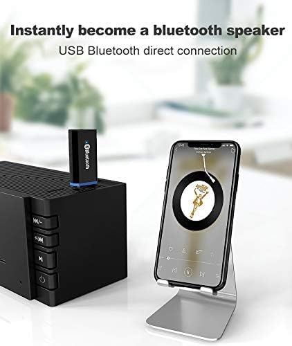 Adaptador Bluetooth USB 3.5mm Audio Receptor Blanco miniatura 3